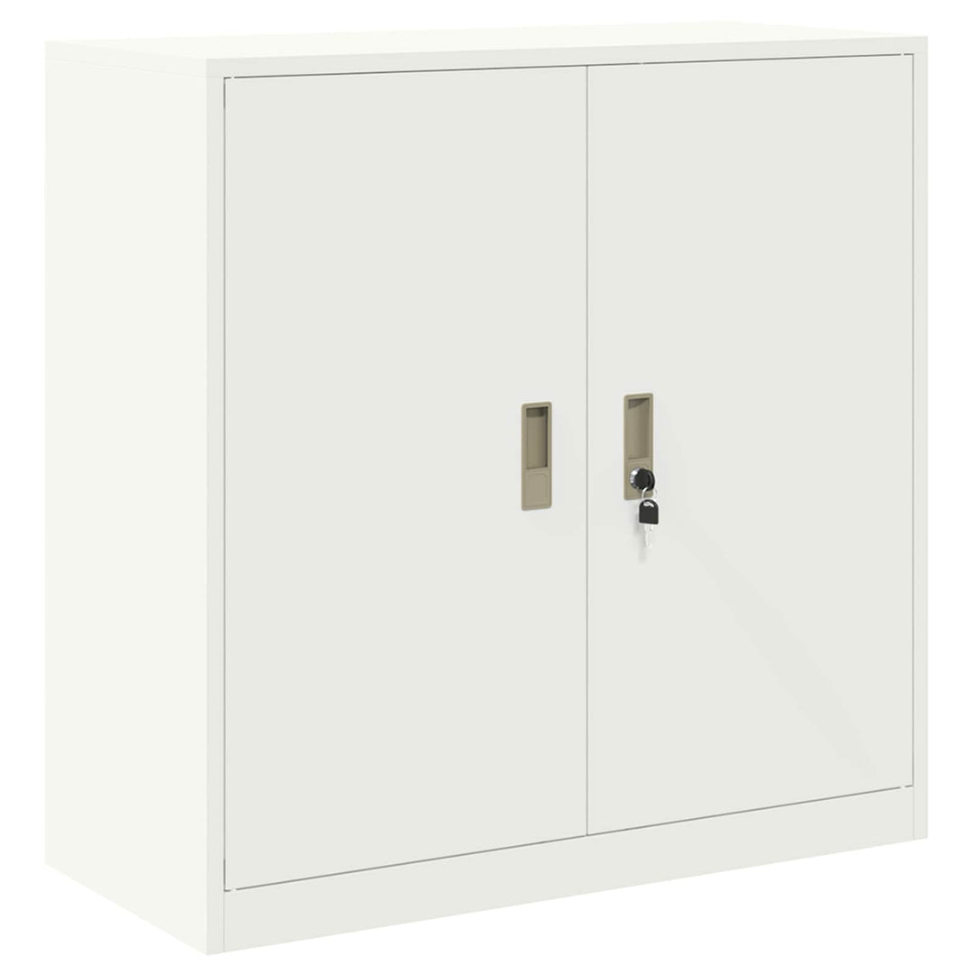 Opbevaringsskab 2 stk. Hvid 90 x 40 x 160 cm Stål Låses