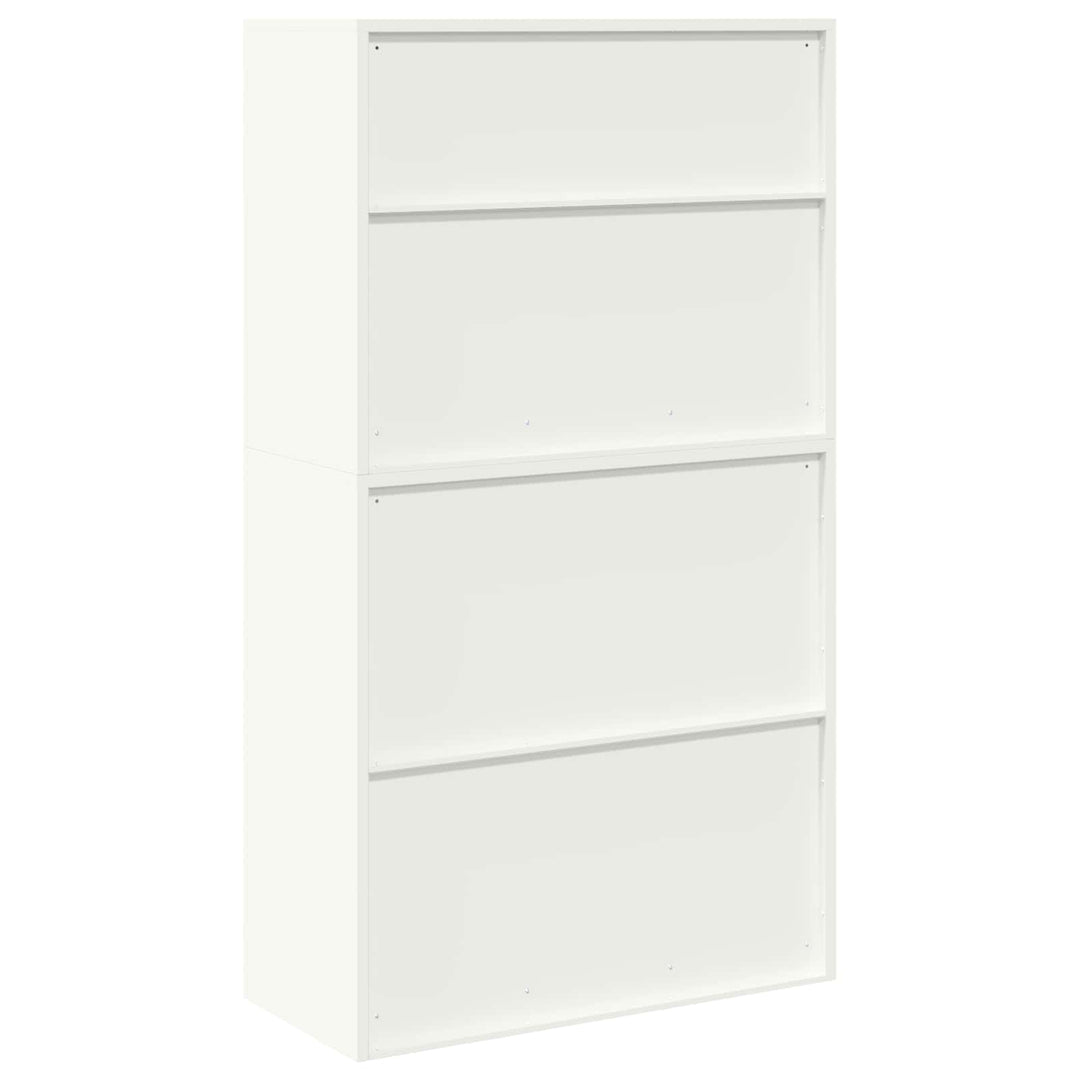 Opbevaringsskab 2 stk. Hvid 90 x 40 x 160 cm Stål Låses