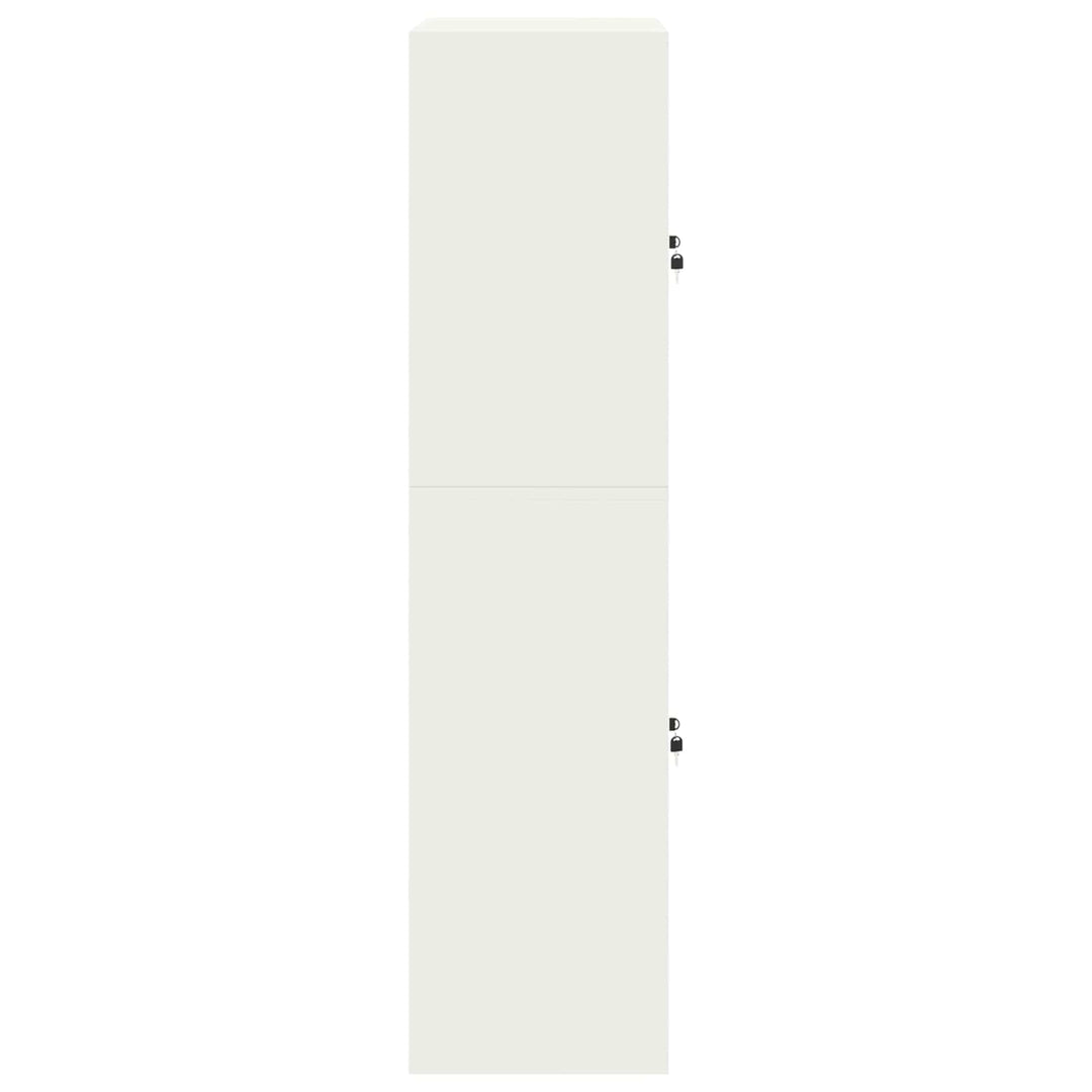 Opbevaringsskab 2 stk. Hvid 90 x 40 x 160 cm Stål Låses