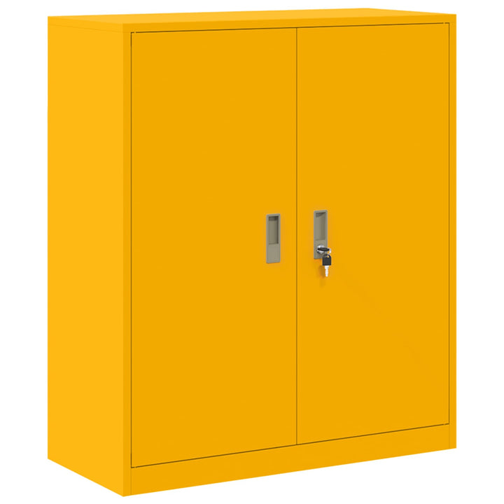 Opbevaringsskab 2 stk. Sennepsgul 90 x 40 x 175 cm Stål Låses