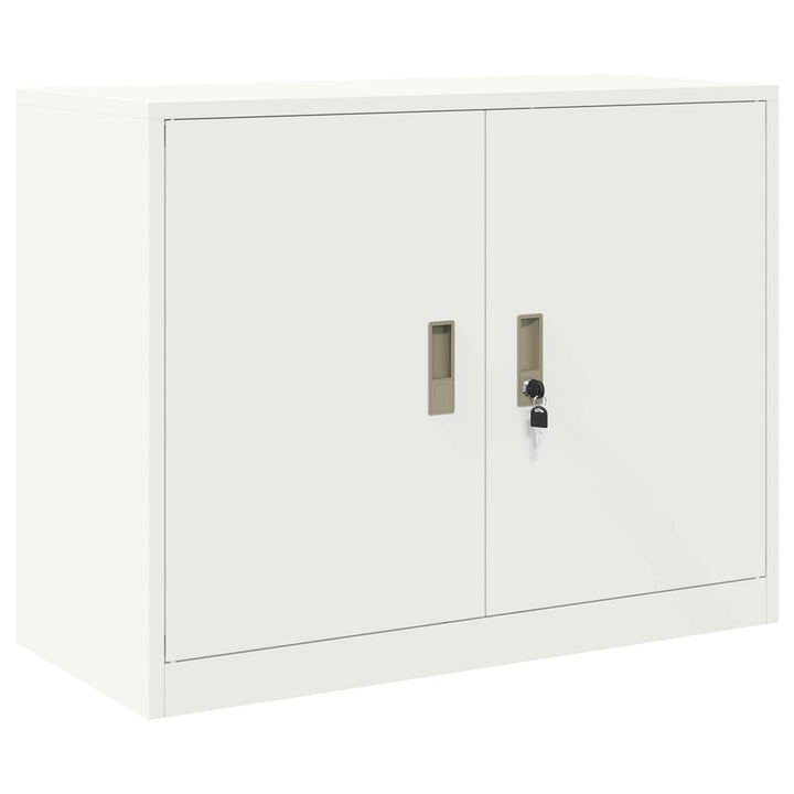 Opbevaringsskab 2 stk. Hvid 90 x 40 x 175 cm Stål Låses