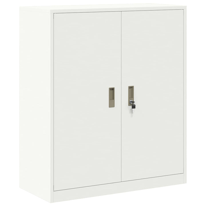 Opbevaringsskab 2 stk. Hvid 90 x 40 x 175 cm Stål Låses