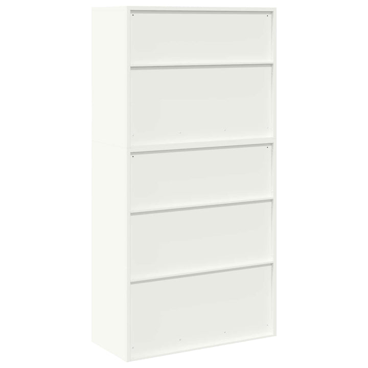 Opbevaringsskab 2 stk. Hvid 90 x 40 x 175 cm Stål Låses