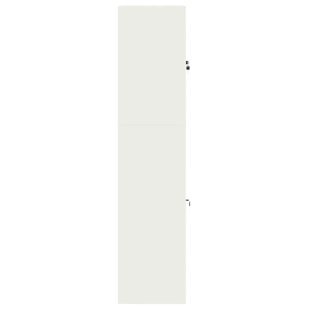 Opbevaringsskab 2 stk. Hvid 90 x 40 x 175 cm Stål Låses