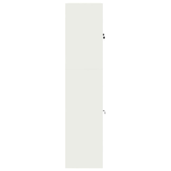Opbevaringsskab 2 stk. Hvid 90 x 40 x 175 cm Stål Låses