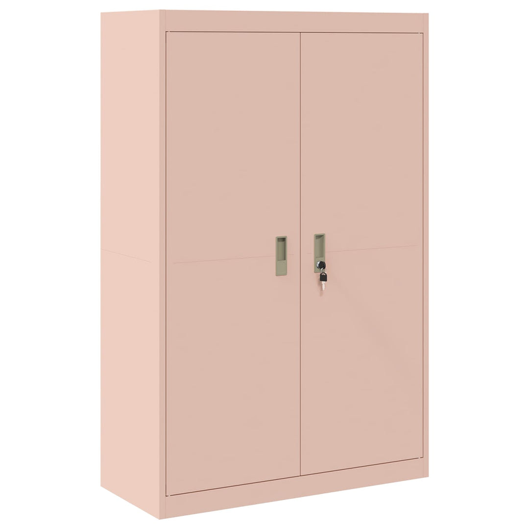 Opbevaringsskab 2 stk. Lyserød 90 x 40 x 210 cm Stål Låses