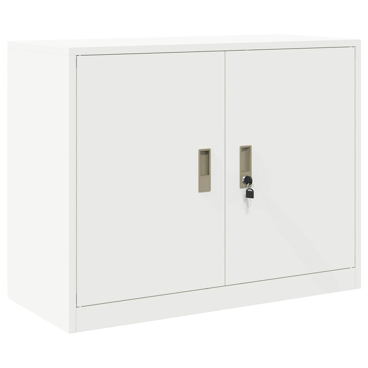 Opbevaringsskab 2 stk. Hvid 90 x 40 x 210 cm Stål Låses