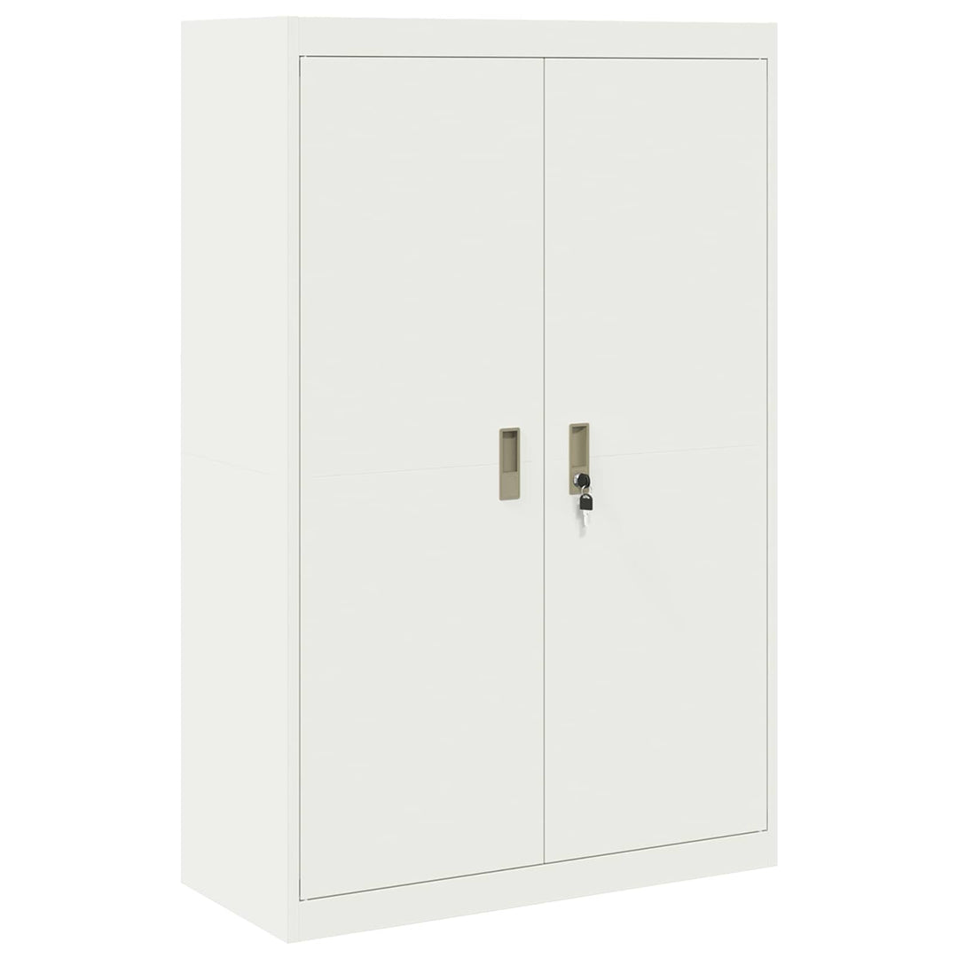 Opbevaringsskab 2 stk. Hvid 90 x 40 x 210 cm Stål Låses