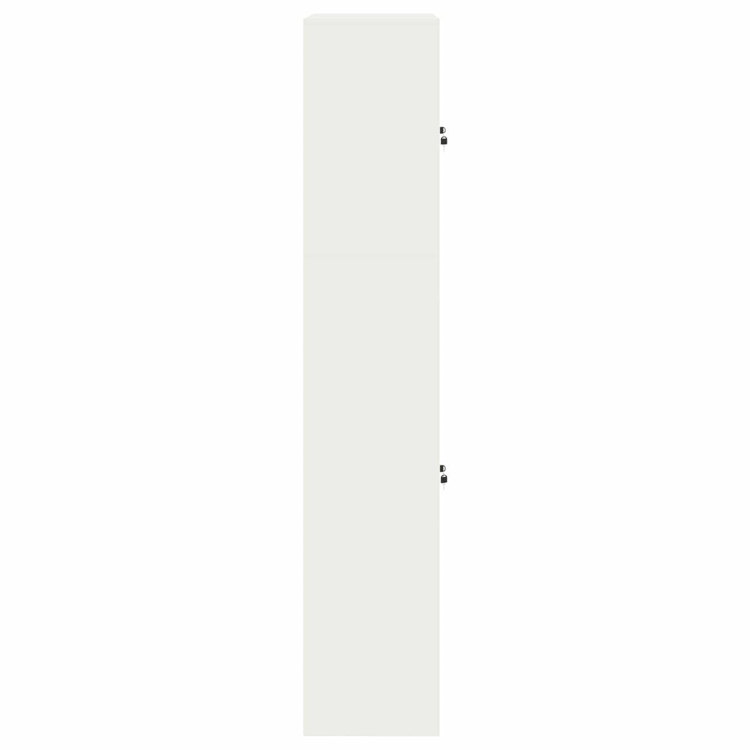 Opbevaringsskab 2 stk. Hvid 90 x 40 x 210 cm Stål Låses