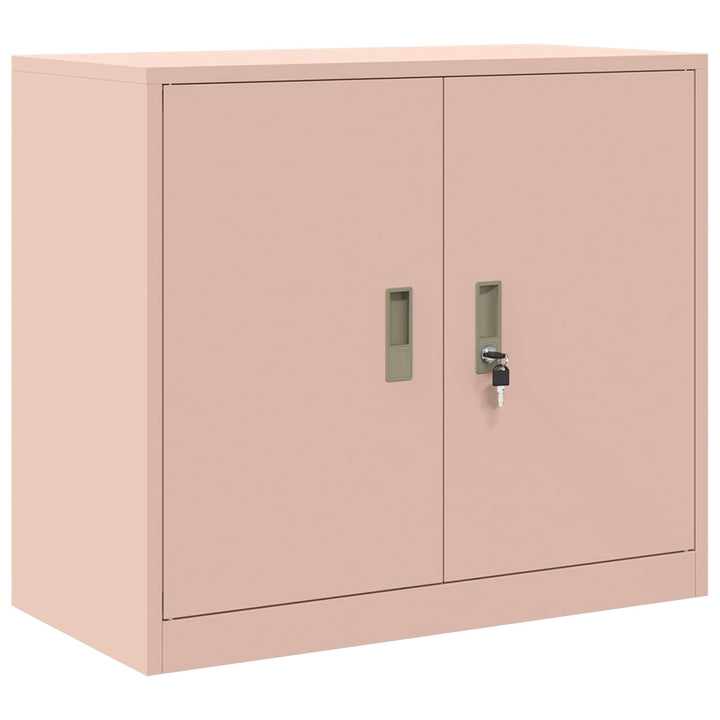 Opbevaringsskab 2 stk. Lyserød 80 x 40 x 175 cm Stål Låses