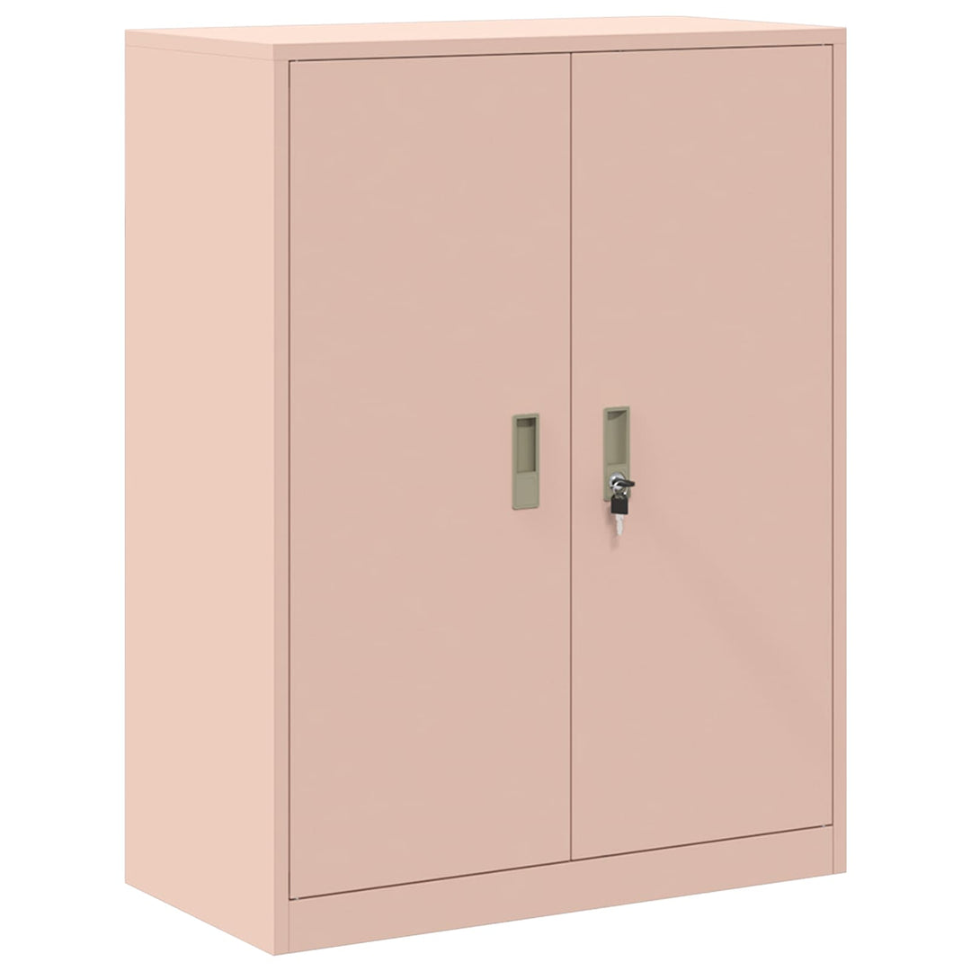 Opbevaringsskab 2 stk. Lyserød 80 x 40 x 175 cm Stål Låses
