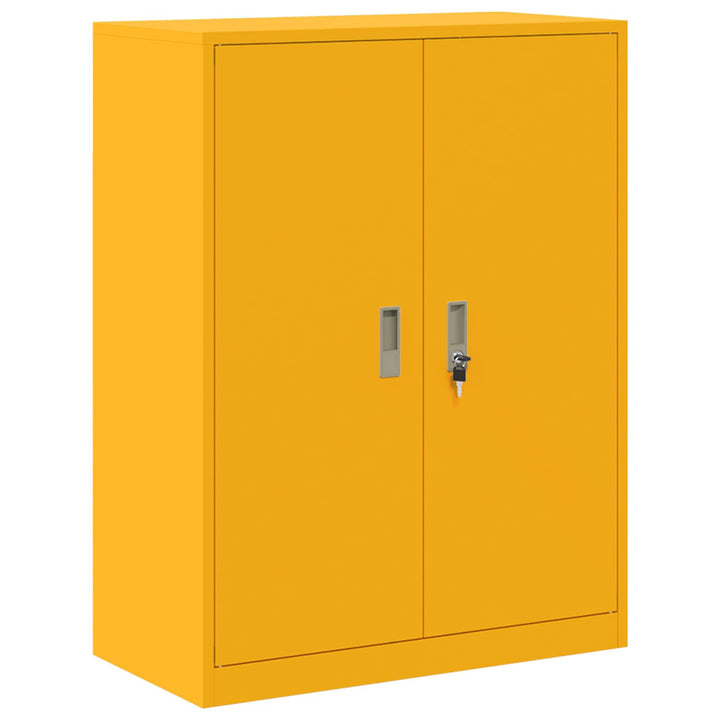 Opbevaringsskab 2 stk. Sennepsgul 80 x 40 x 175 cm Stål Låses