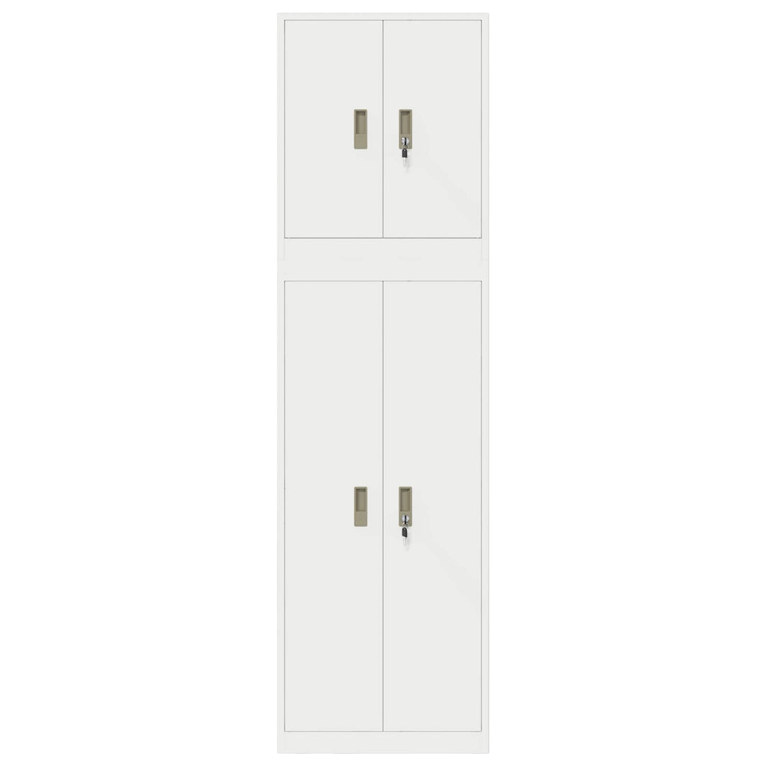 Opbevaringsskab 2 stk. 60 x 40 x 210 cm Stål Låses