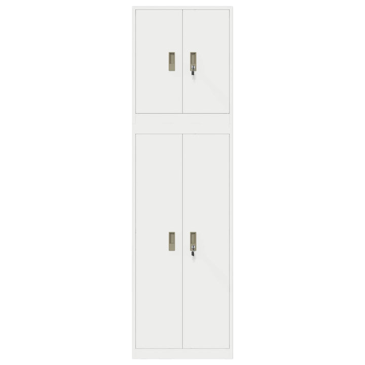 Opbevaringsskab 2 stk. 60 x 40 x 210 cm Stål Låses