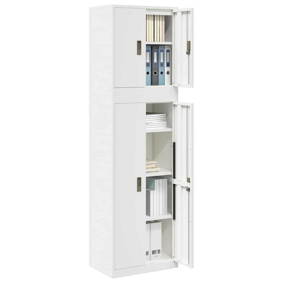 Opbevaringsskab 2 stk. 60 x 40 x 210 cm Stål Låses