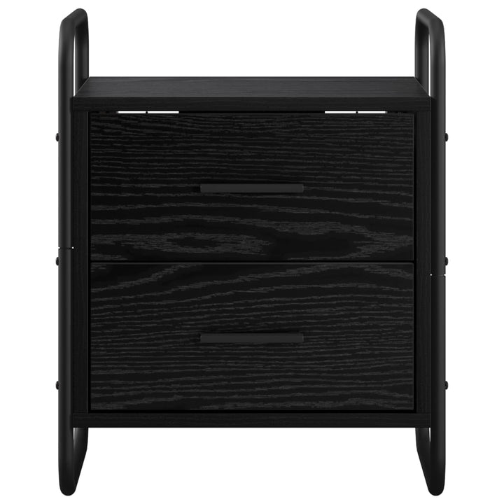 Hængende Natbord Sort eg 40 x 30 x 50 cm Konstrueret træ