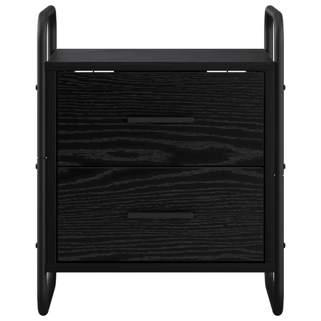 Hængende Natbord 2 stk. Sort eg 40 x 30 x 50 cm Konstrueret træ