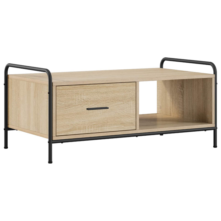 Sofabord Sonoma-eg 90 x 49 x 41 cm Konstrueret træ