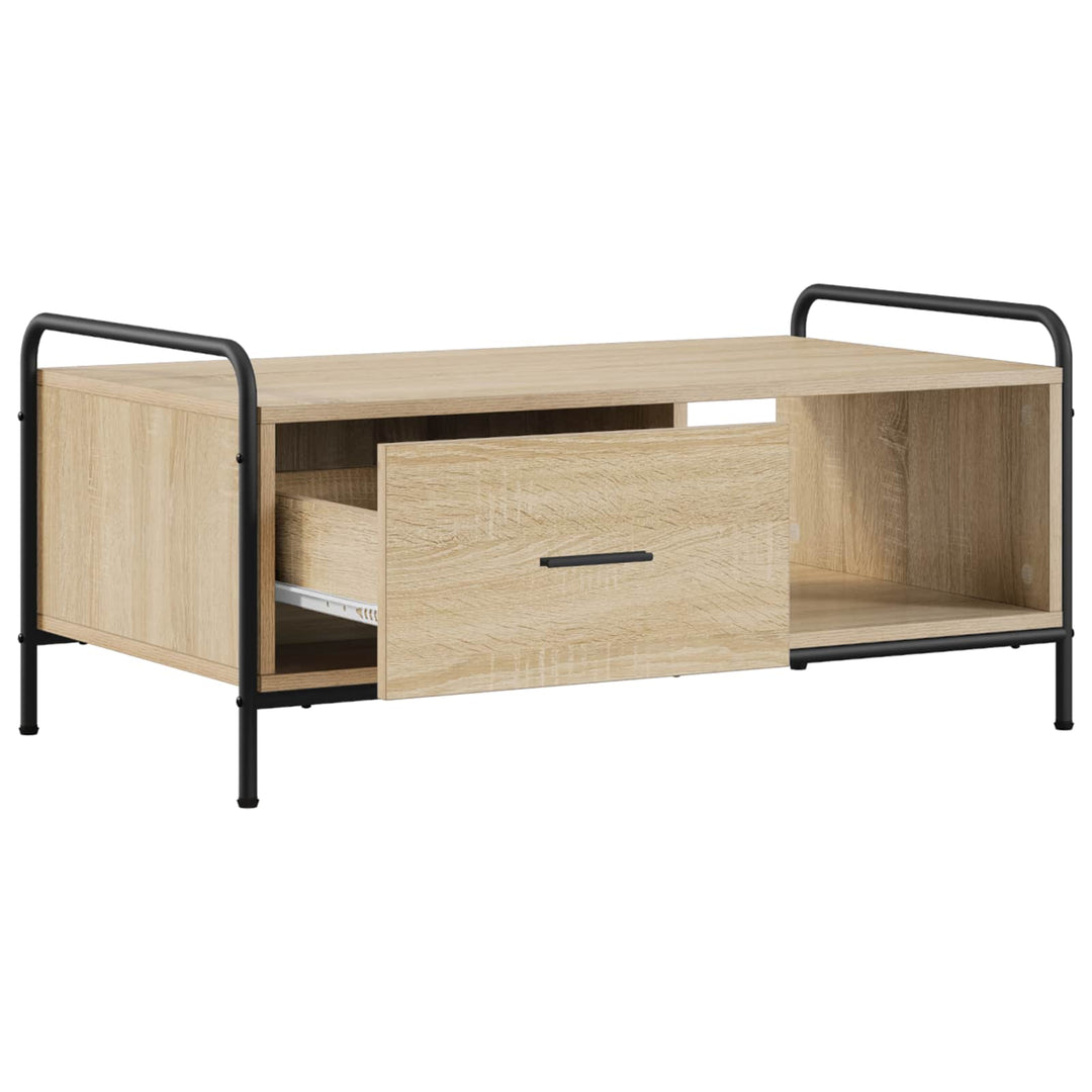Sofabord Sonoma-eg 90 x 49 x 41 cm Konstrueret træ