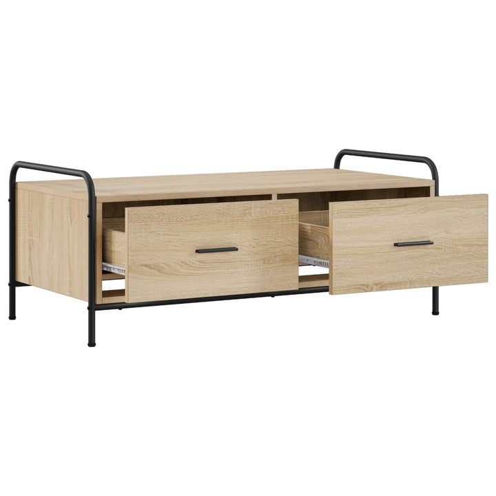 Sofabord Sonoma-eg 99,5 x 49 x 41 cm Konstrueret træ