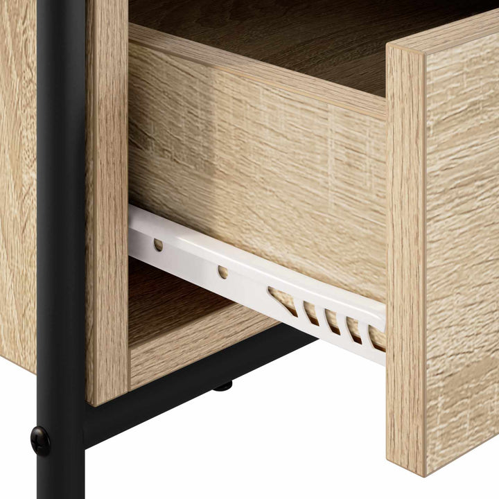 Sofabord Sonoma-eg 99,5 x 49 x 46 cm Konstrueret træ