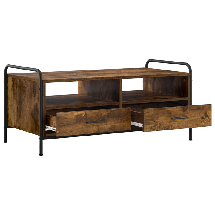 Sofabord Røget eg 99,5 x 49 x 46 cm Konstrueret træ