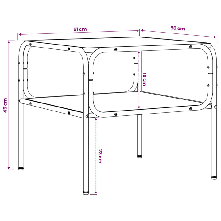 Sidebord Sonoma-eg 100 x 50 x 46 cm Konstrueret træ
