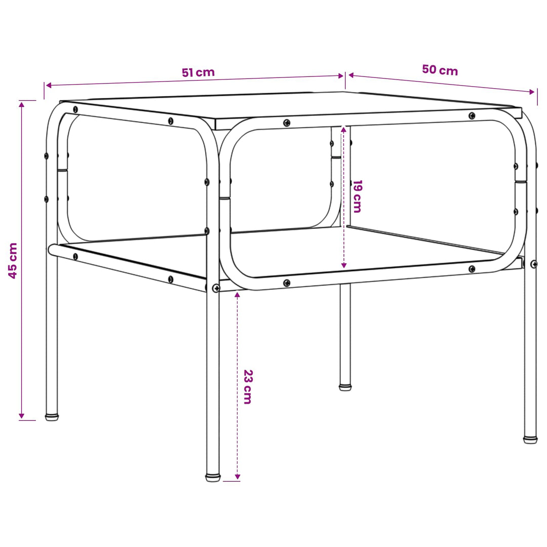 Sidebord Røget eg 100 x 50 x 46 cm Konstrueret træ