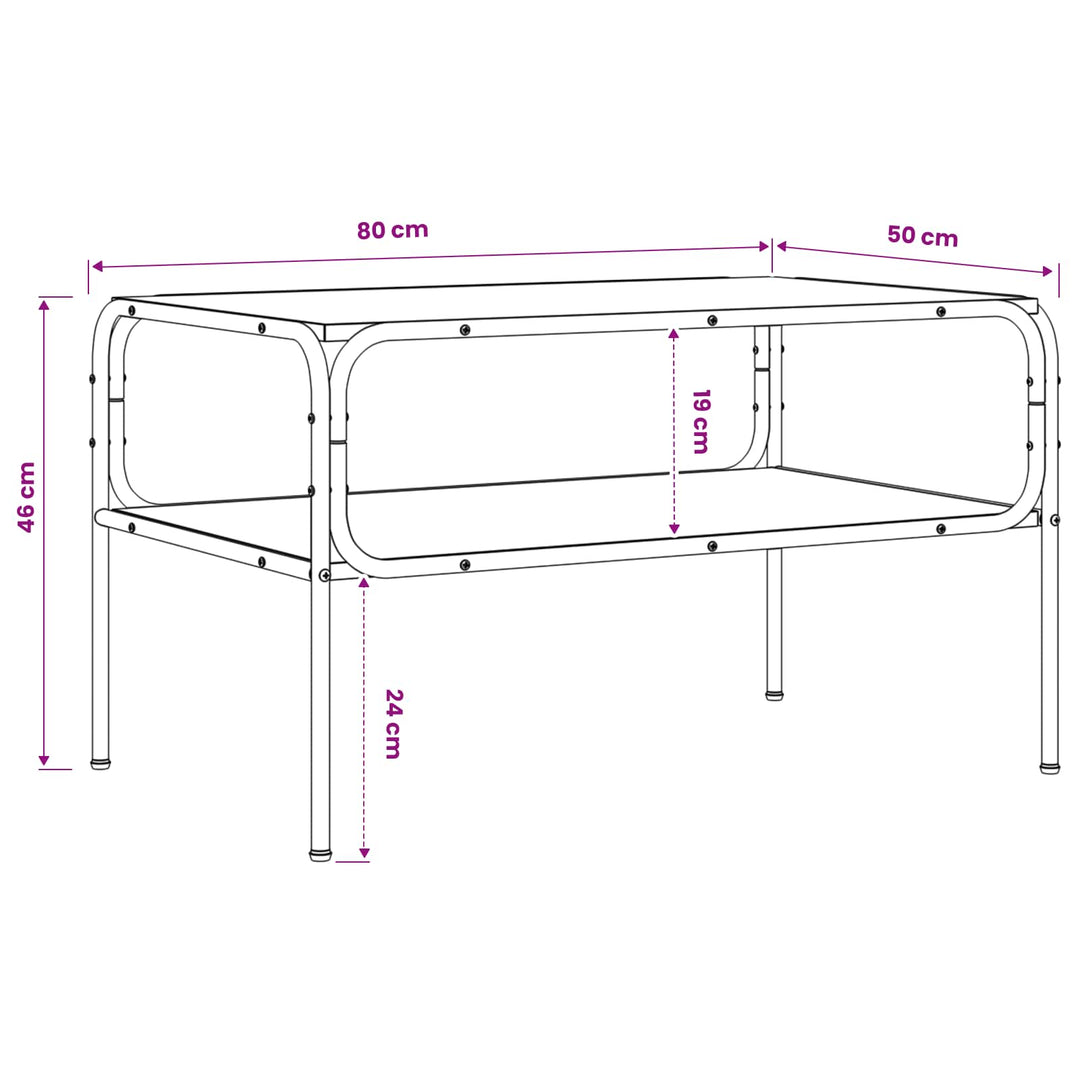 Sidebord Røget eg 100 x 50 x 46 cm Konstrueret træ