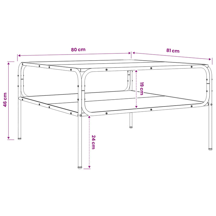 Sidebord Sonoma-eg 100 x 50 x 46 cm Konstrueret træ