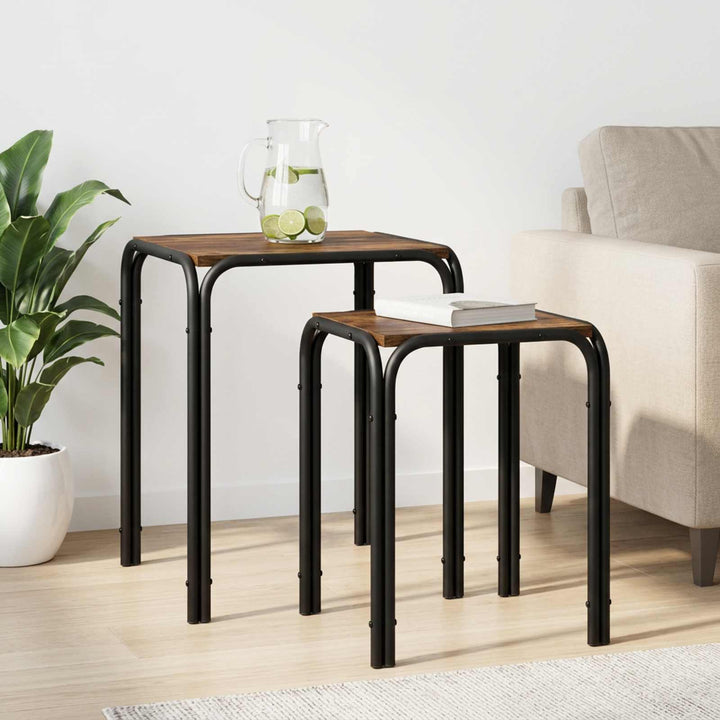 Sidebord Røget eg 41 x 40 x 50 cm Konstrueret træ