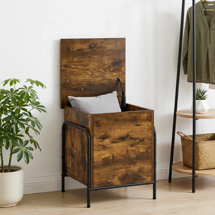 Opbevaringskasse Røget eg 80 x 40 x 49,5 cm Konstrueret træ