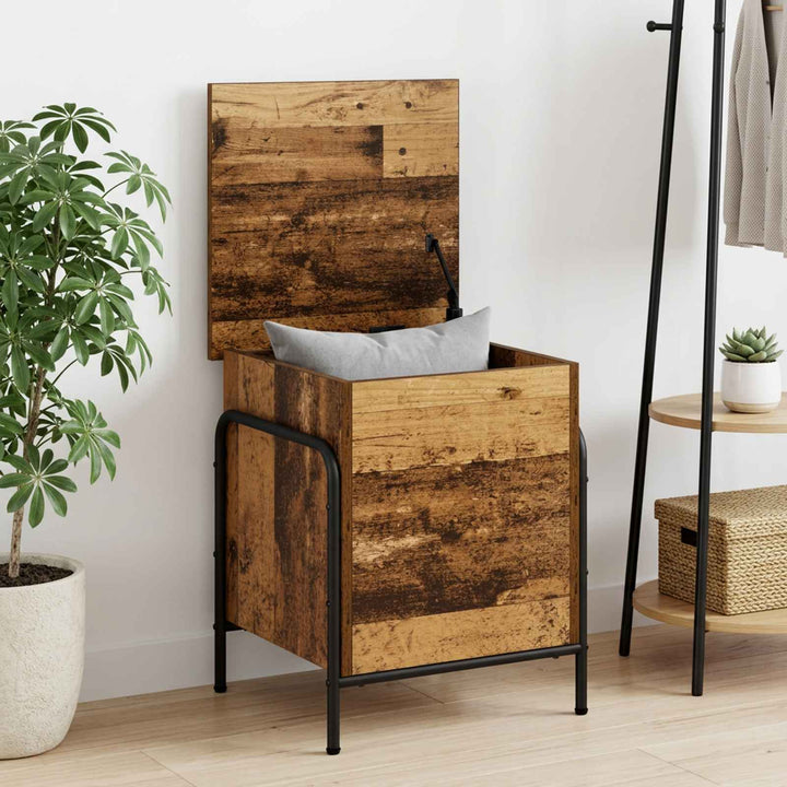 Opbevaringskasse Gammelt træ 80 x 40 x 49,5 cm Konstrueret træ