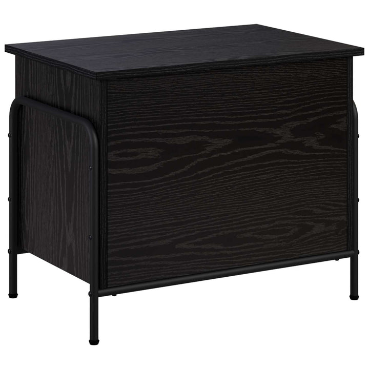 Opbevaringskasse Sort eg 80 x 40 x 49,5 cm Konstrueret træ