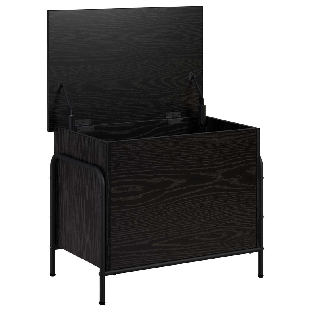 Opbevaringskasse Sort eg 80 x 40 x 49,5 cm Konstrueret træ