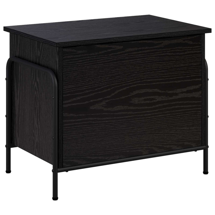 Opbevaringskasse Sort eg 80 x 40 x 49,5 cm Konstrueret træ