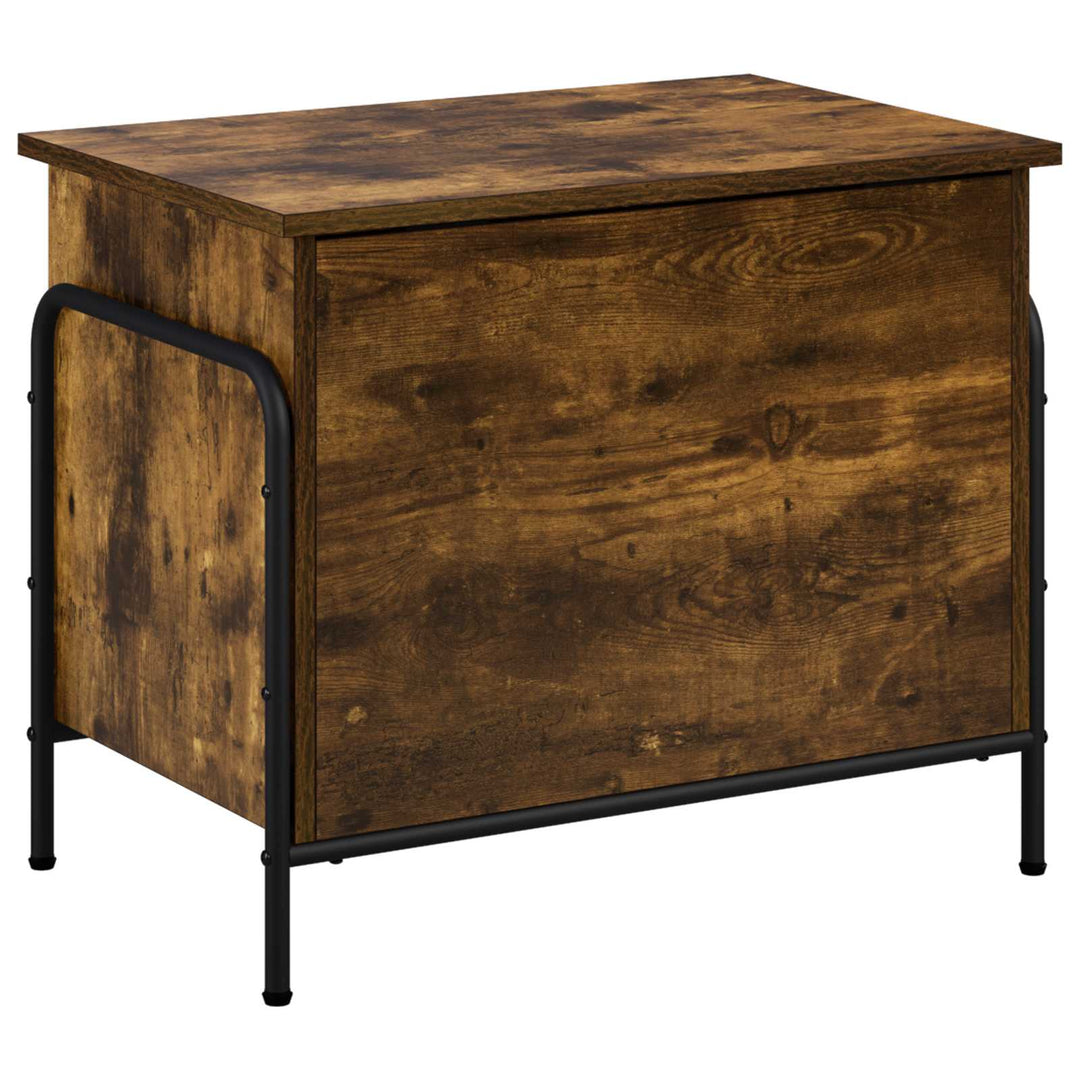 Opbevaringskasse Røget eg 80 x 40 x 49,5 cm Konstrueret træ
