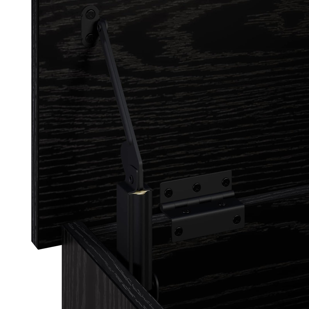 Opbevaringskasse Sort eg 80 x 40 x 49,5 cm Konstrueret træ