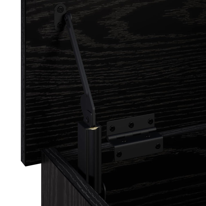 Opbevaringskasse Sort eg 80 x 40 x 49,5 cm Konstrueret træ