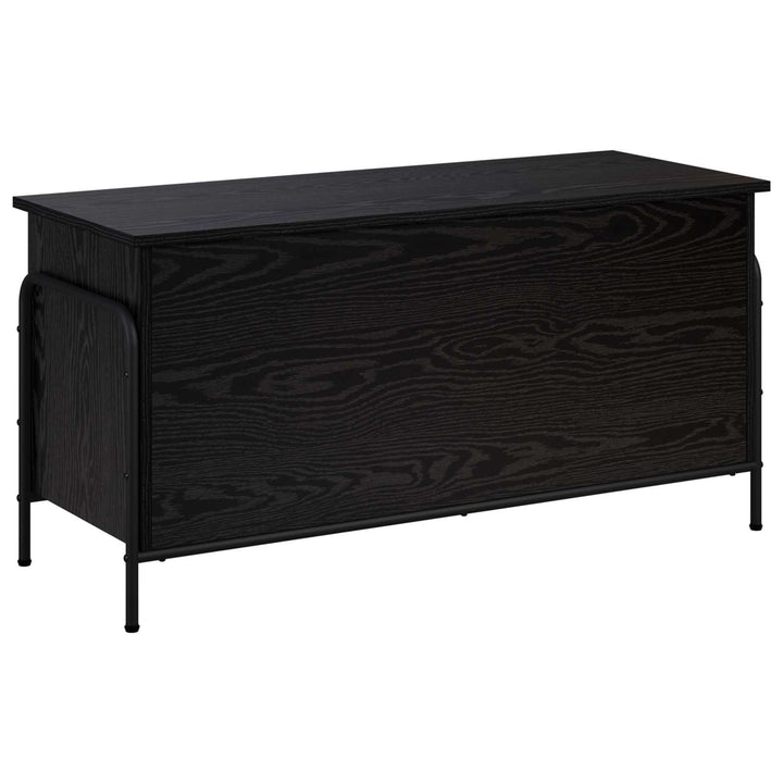 Opbevaringskasse Sort eg 80 x 40 x 49,5 cm Konstrueret træ