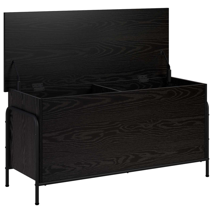 Opbevaringskasse Sort eg 80 x 40 x 49,5 cm Konstrueret træ
