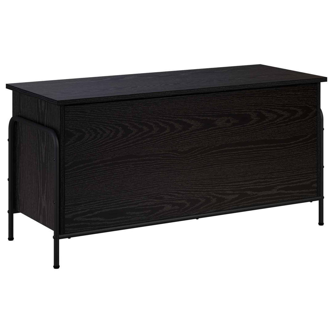 Opbevaringskasse Sort eg 80 x 40 x 49,5 cm Konstrueret træ