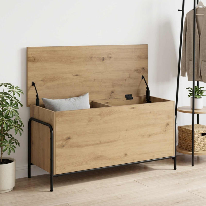 Opbevaringskasse Artisan-eg 80 x 40 x 49,5 cm Konstrueret træ