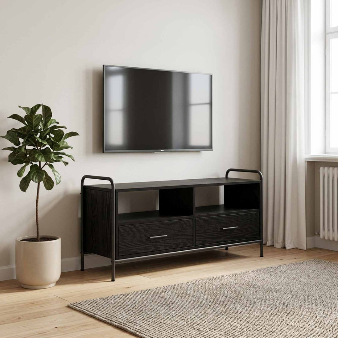 TV-skab 67,5 x 33 x 50 cm Sort eg Konstrueret træ