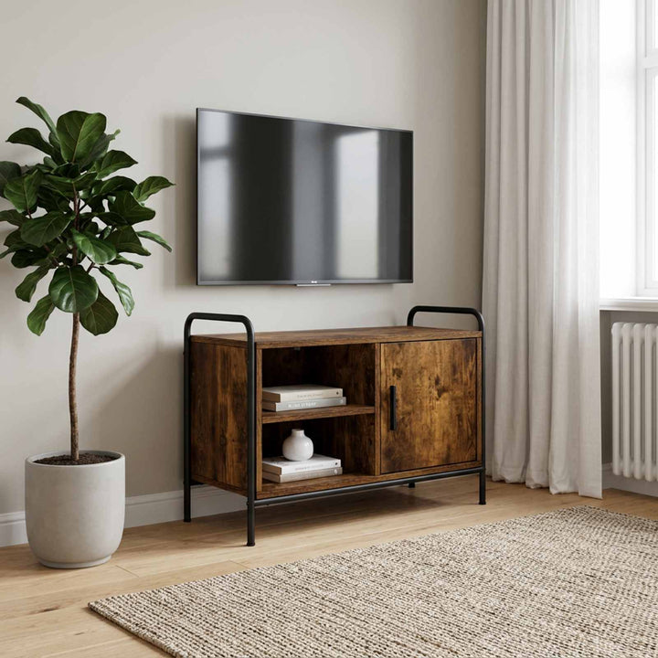 TV-skab 133 x 33 x 50 cm Røget eg Konstrueret træ