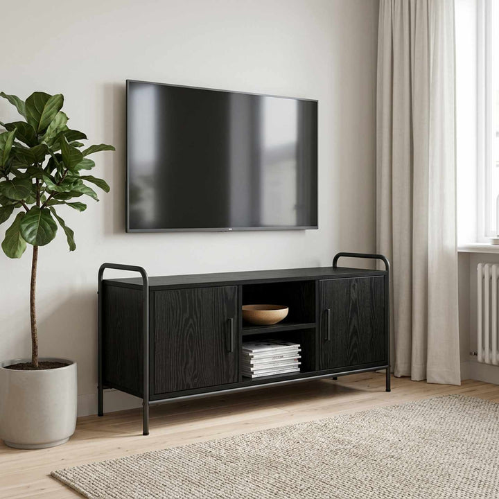 TV-skab 99 x 33 x 50 cm Sort eg Konstrueret træ
