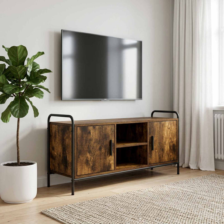 TV-skab 99 x 33 x 50 cm Røget eg Konstrueret træ