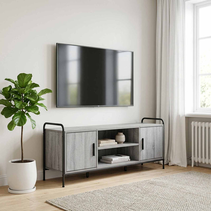 TV-skab 119 x 33 x 50 cm Grå Sonoma