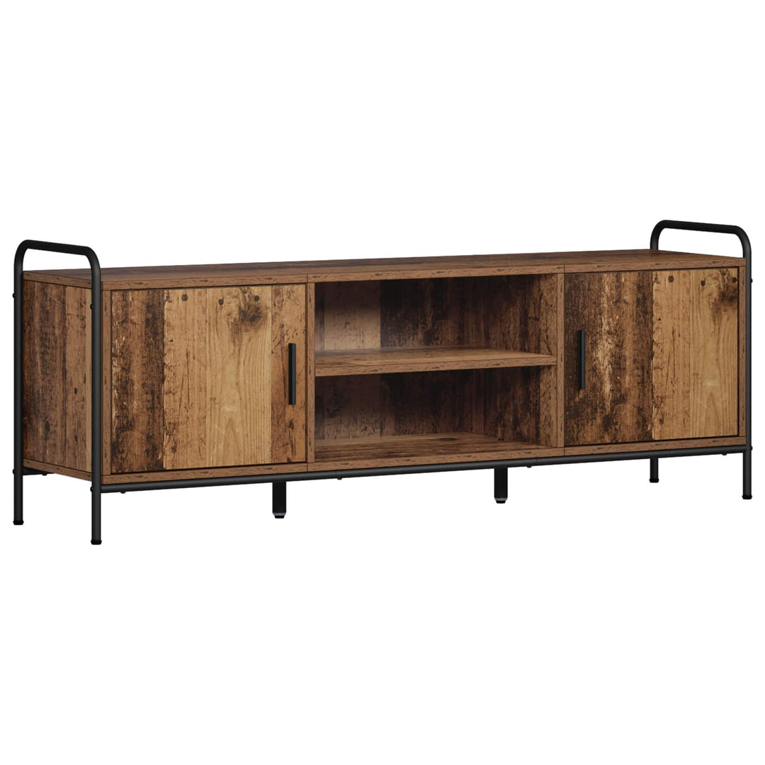 TV-skab 133 x 33 x 50 cm Gammelt træ Konstrueret træ