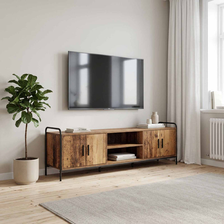 TV-skab 167,5 x 33 x 50 cm Gammelt træ Konstrueret træ